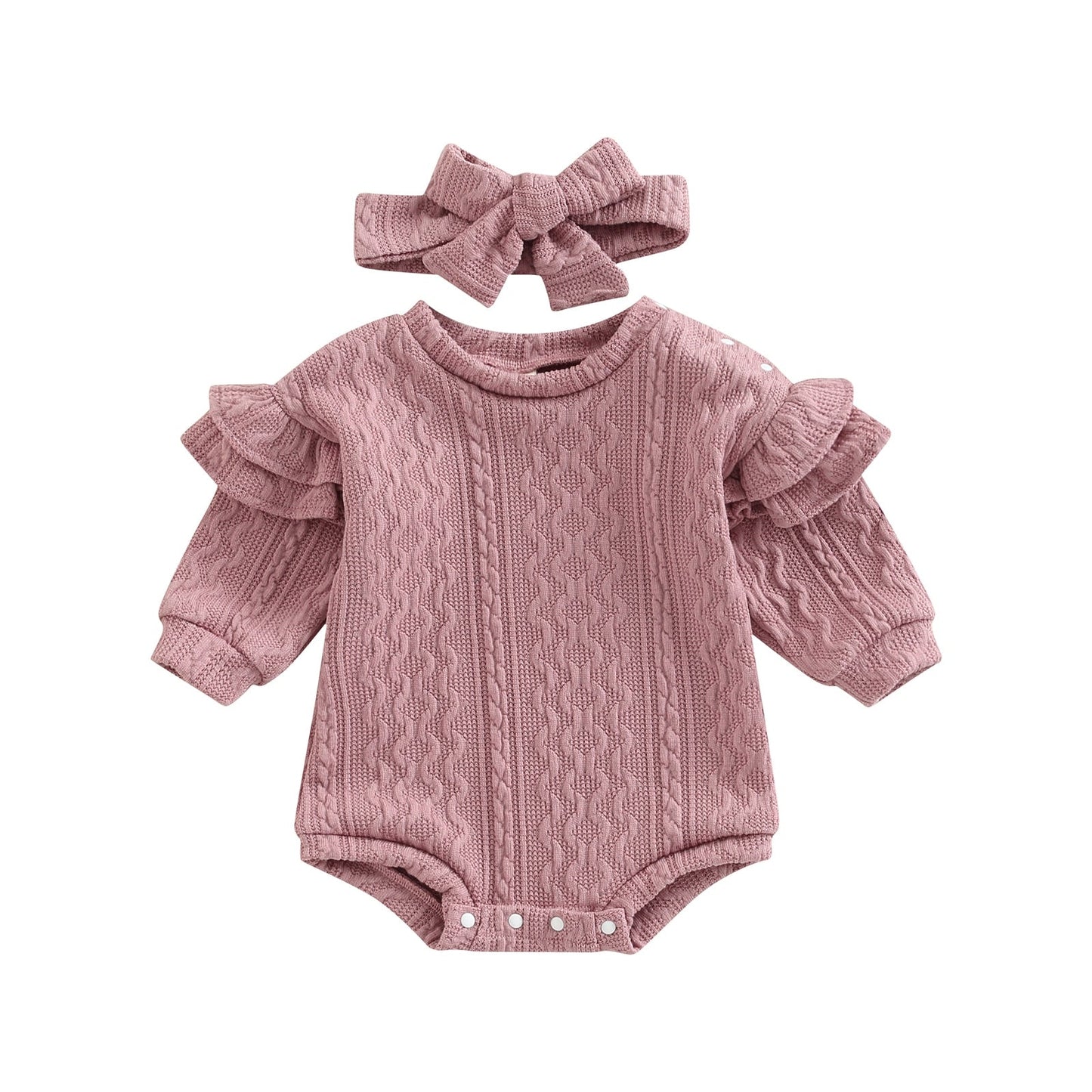 Body + Cinturón Infantil Femenino de Otoño