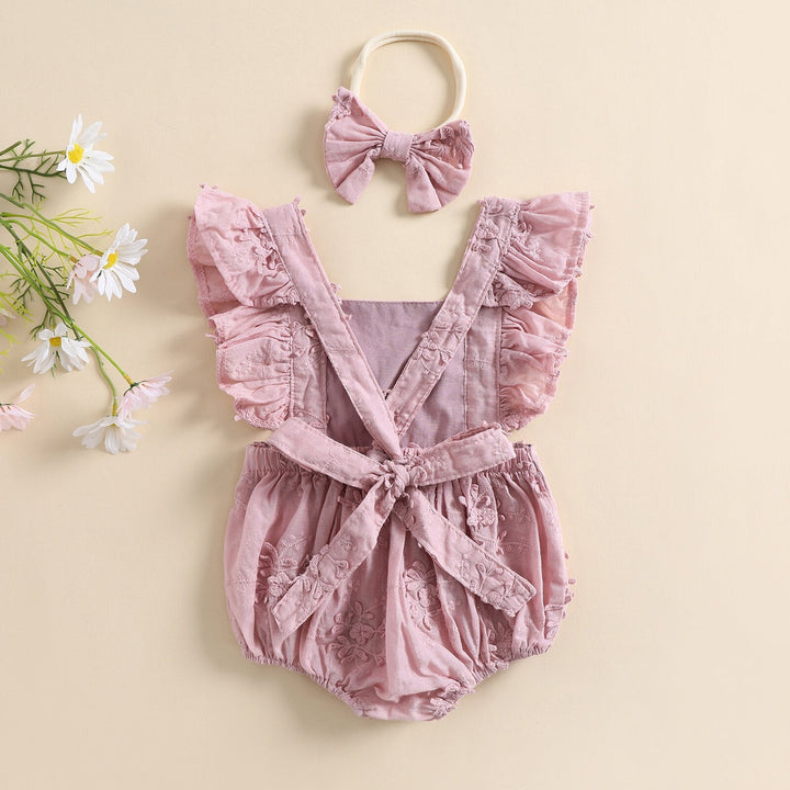 Body Infantil Bordado + Tiara