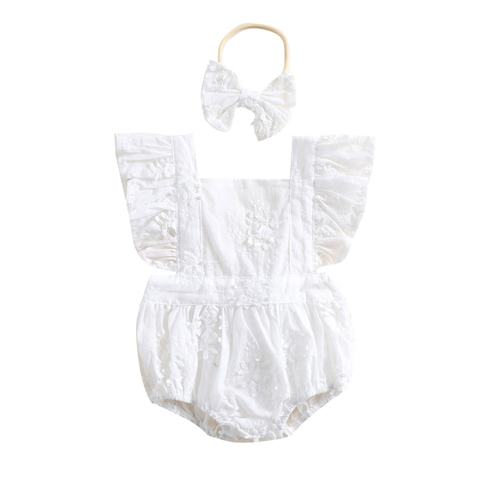 Body Infantil Bordado + Tiara