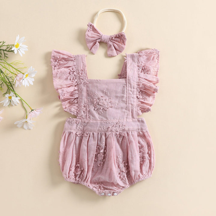 Body Infantil Bordado + Tiara