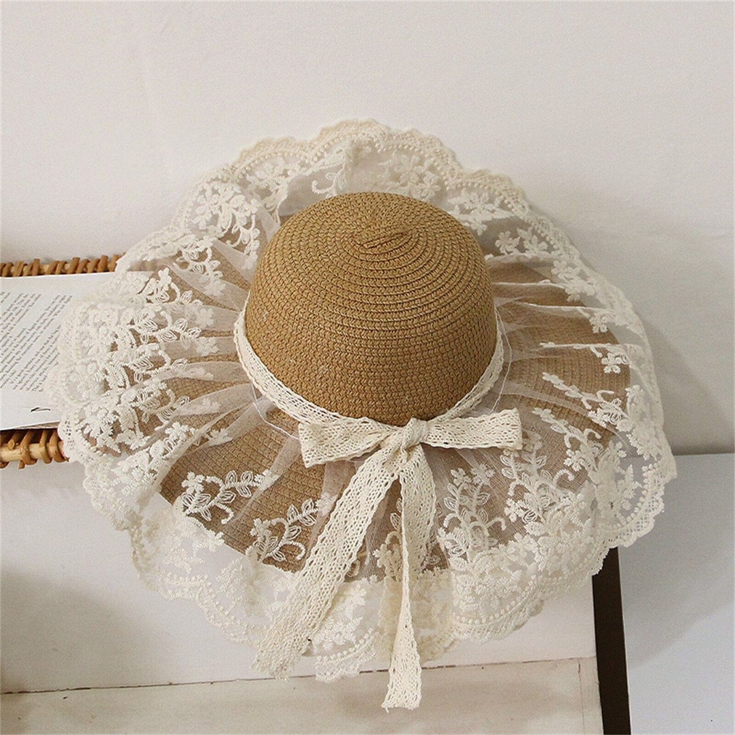 Gorro Infantil de Encaje y Tul