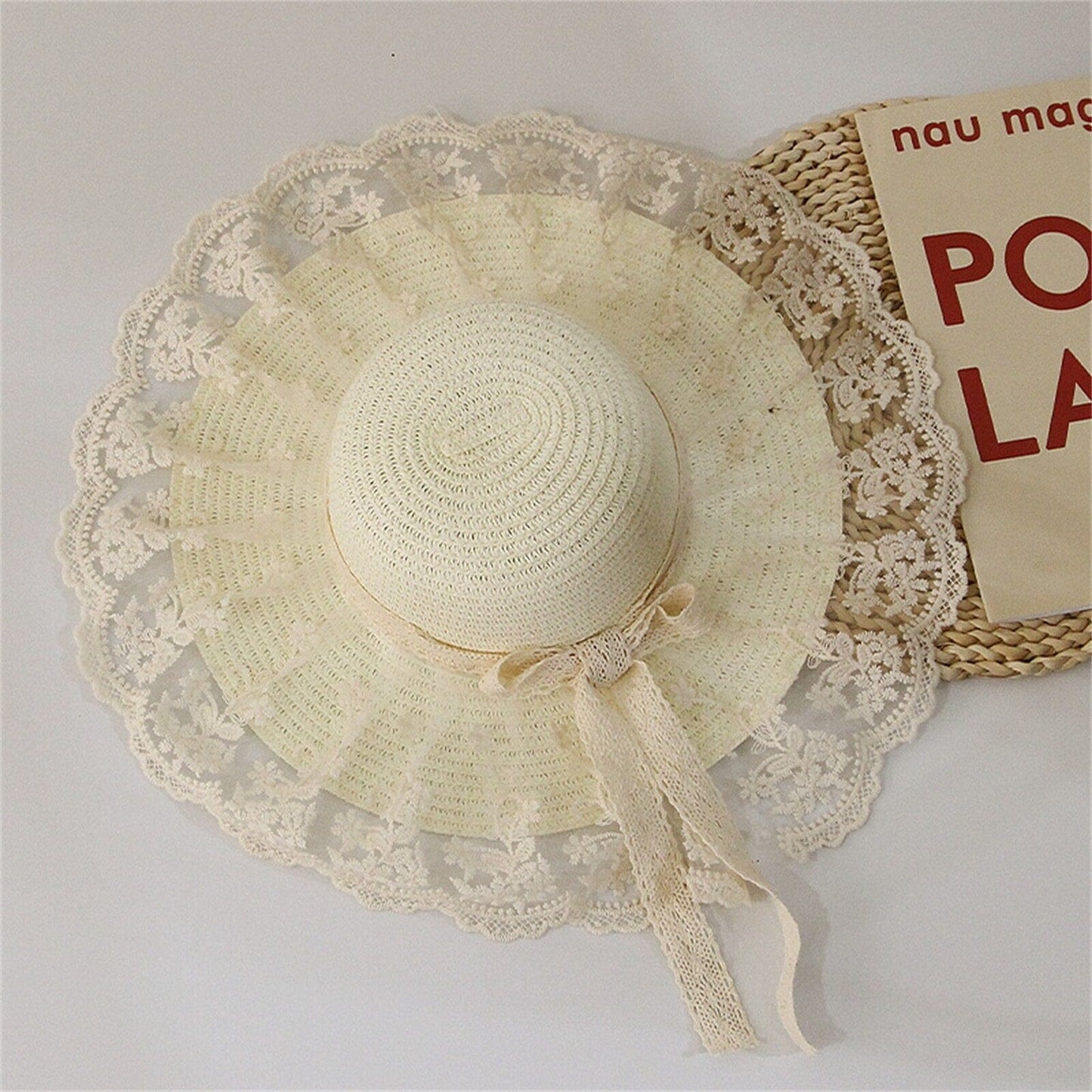 Gorro Infantil de Encaje y Tul