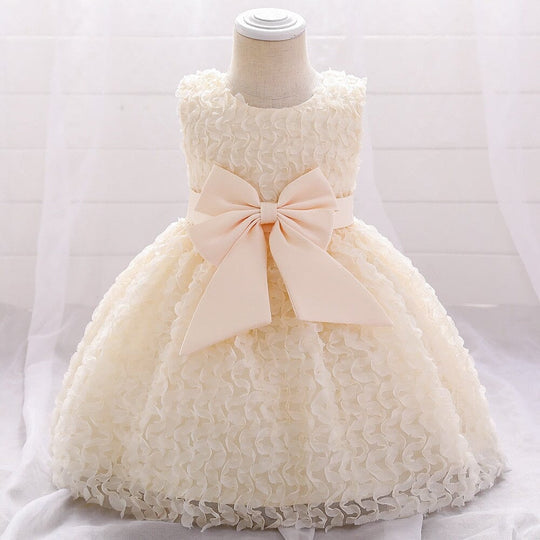 Detalles de Vestido de Fiesta Infantil y Lazo