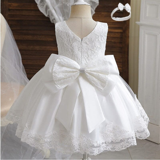 Vestido Fiesta Infantil Lazo + Fajín