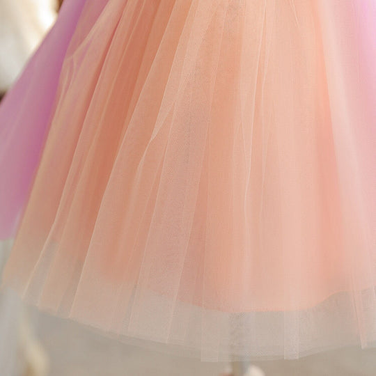 Vestido de Fiesta Infantil Lila y Rosa