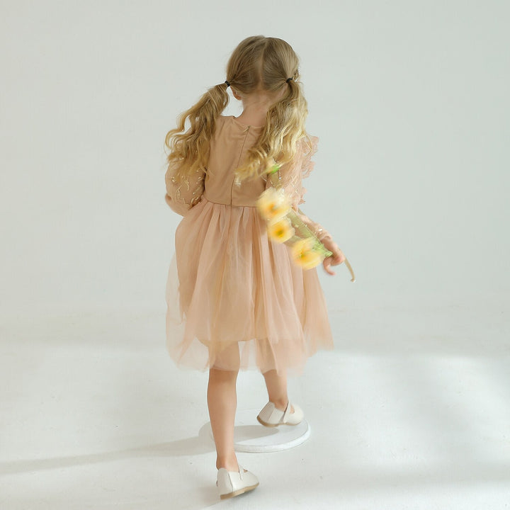 Vestido Fiesta Infantil Manga Larga