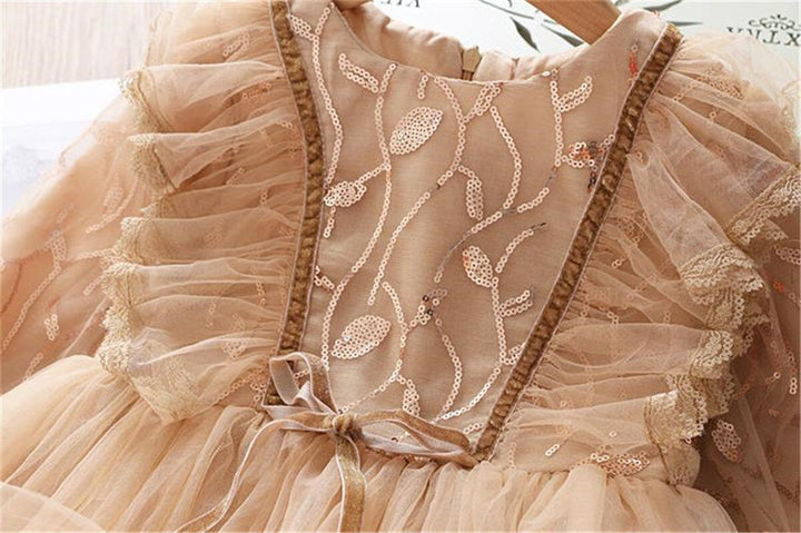 Vestido Fiesta Infantil Manga Larga