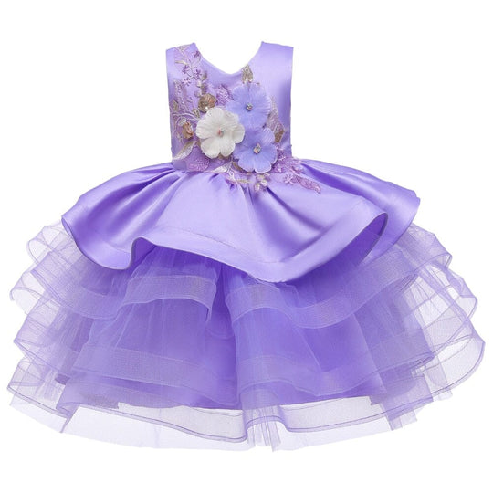 Vestido de Fiesta Infantil Primavera y Volantes