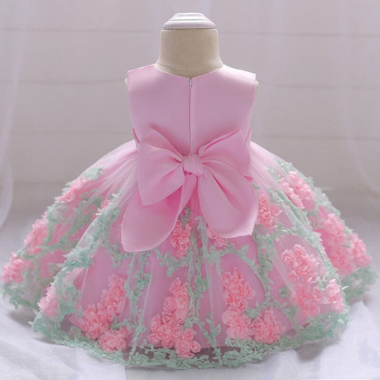 Vestido de Fiesta Infantil Primavera y Encaje