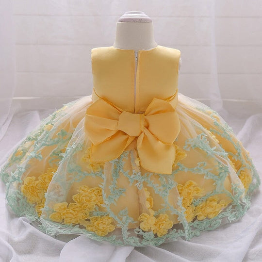 Vestido de Fiesta Infantil Primavera y Encaje