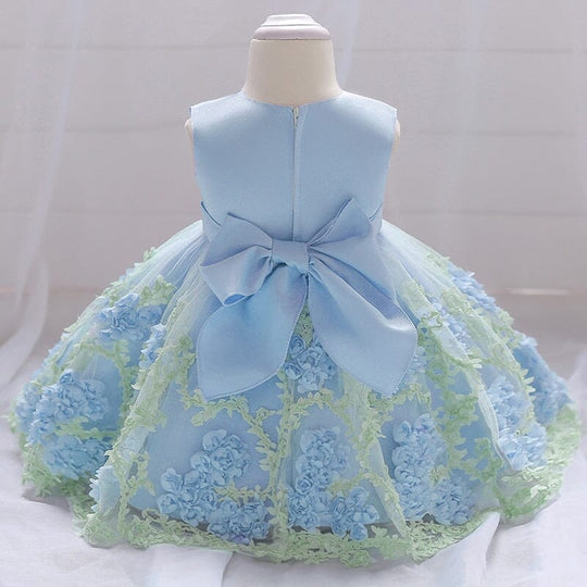 Vestido de Fiesta Infantil Primavera y Encaje