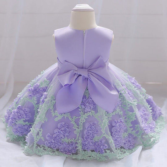 Vestido de Fiesta Infantil Primavera y Encaje