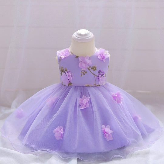 Vestido de Fiesta Infantil Rosas