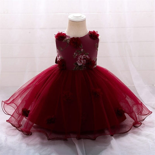 Vestido de Fiesta Infantil Rosas