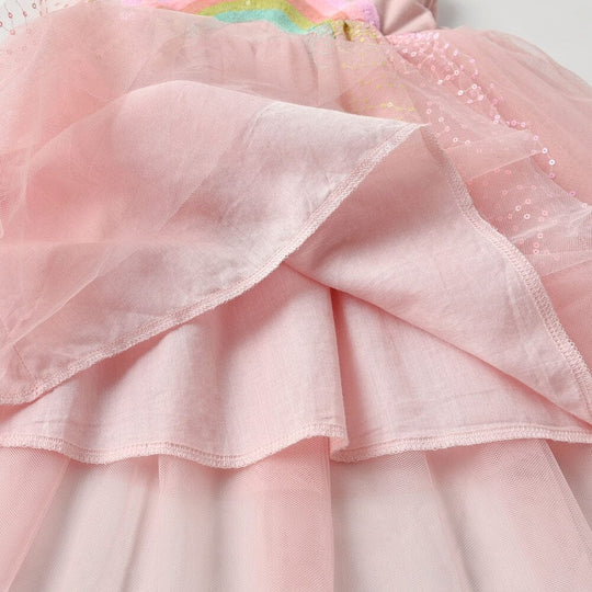 Vestido Infantil Arco-Iris Capas