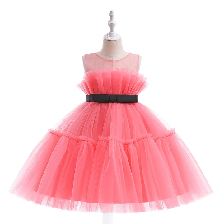 Vestido Infantil Arco Iris Laçinho