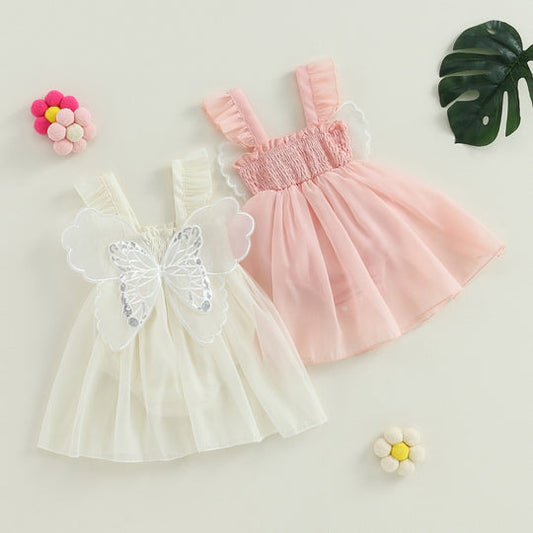 Vestido Infantil con Alas de Mariposa