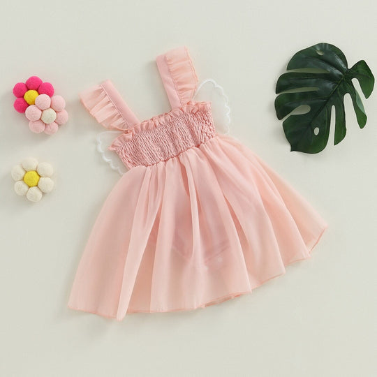 Vestido Infantil con Alas de Mariposa