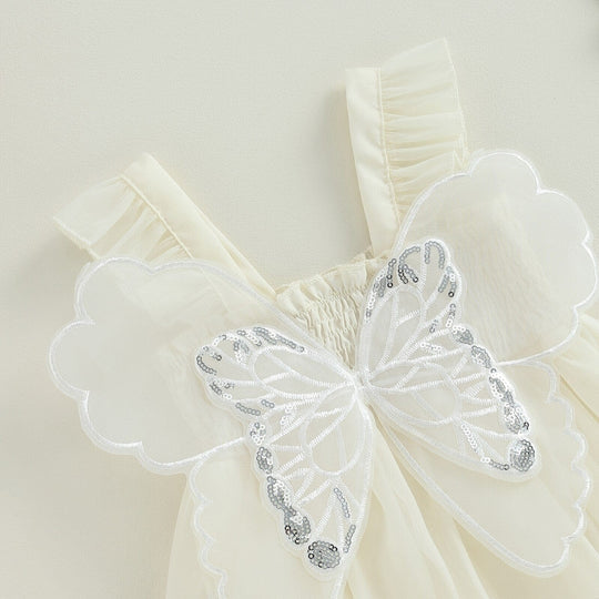 Vestido Infantil con Alas de Mariposa