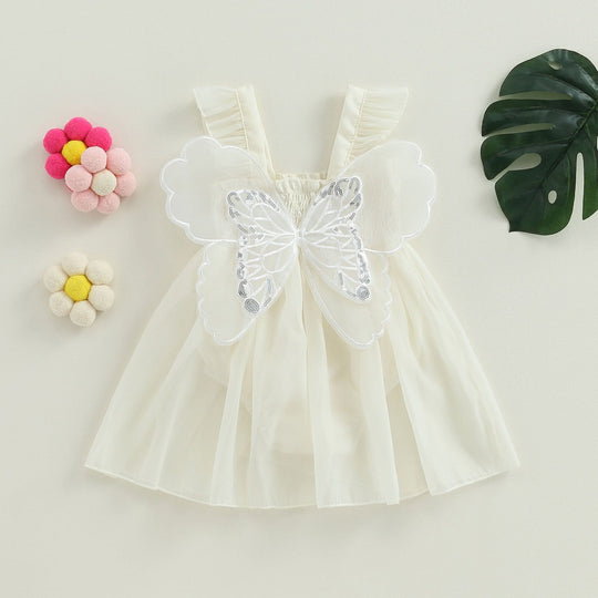 Vestido Infantil con Alas de Mariposa
