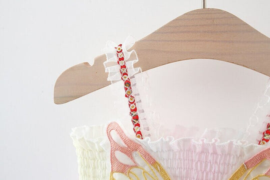 Vestido Infantil de Mariposa Arcoíris