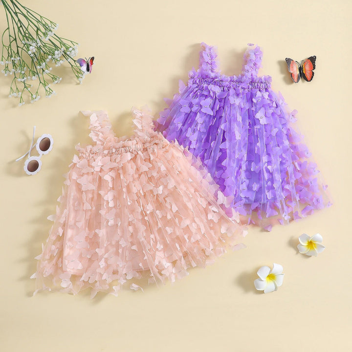 Vestido Infantil Tul Mariposas