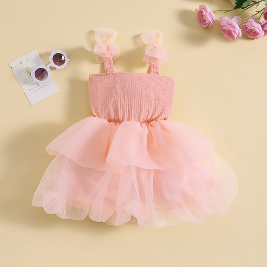 Vestido Fiesta Infantil Tul Volantes