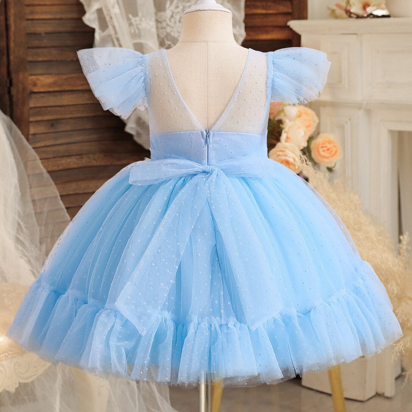 Vestido Infantil Femenino Tul Manguinha