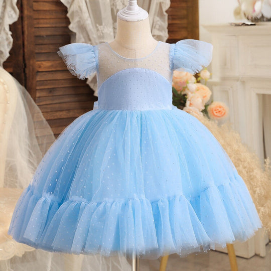 Vestido Infantil Femenino Tul Manguinha