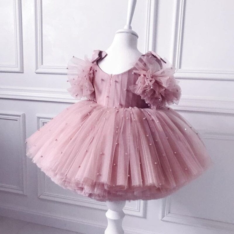 Vestido Fiesta Infantil Tul Perlas