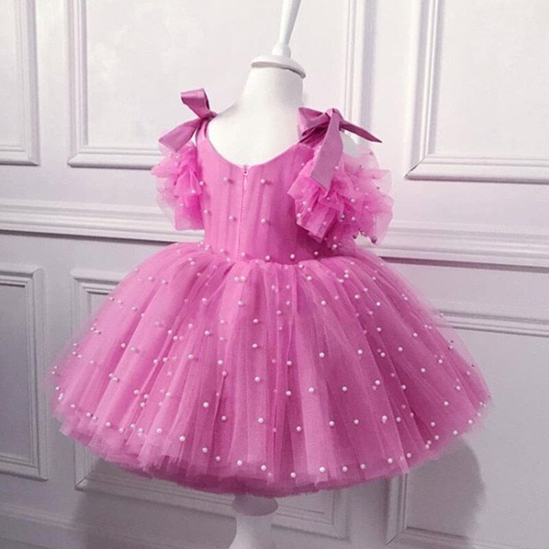 Vestido Fiesta Infantil Tul Perlas