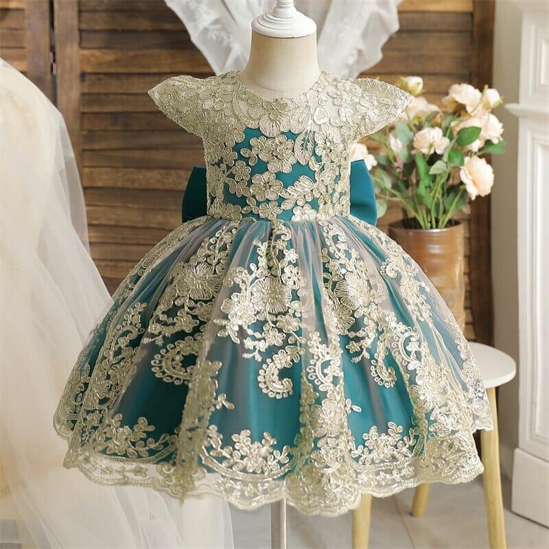 Vestido de Princesa de Encaje de Lujo para Niños