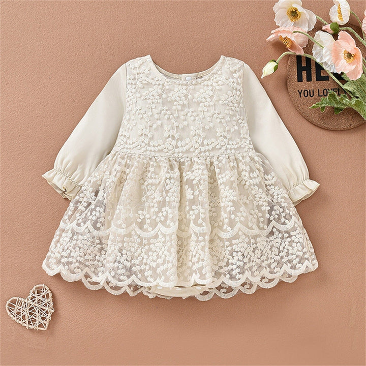Vestido Infantil de Incaje Floral