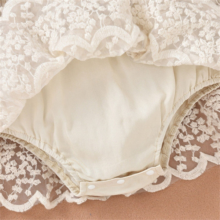 Vestido Infantil de Incaje Floral