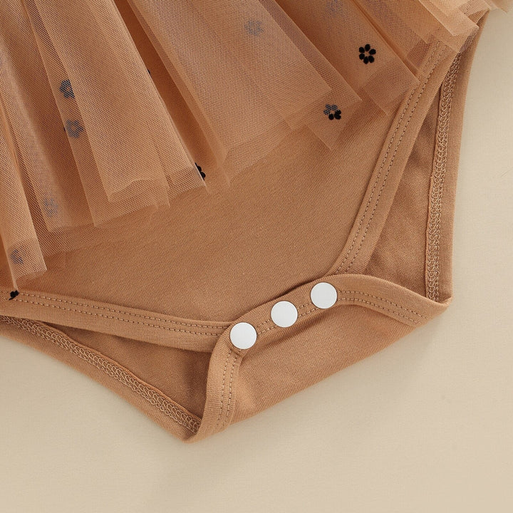 Vestido Infantil Encaje y Flores