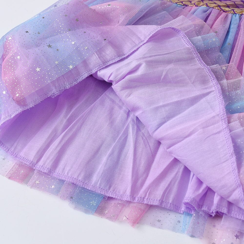 Vestido Infantil Sirena Glitter