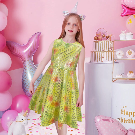 Vestido Infantil Sirena