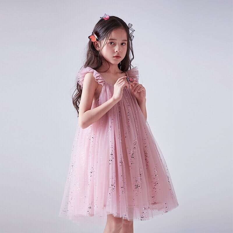 Vestido Infantil Tul Glitter