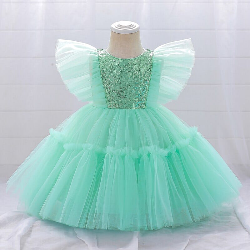 Vestido Infantil Tul Lentejuelas