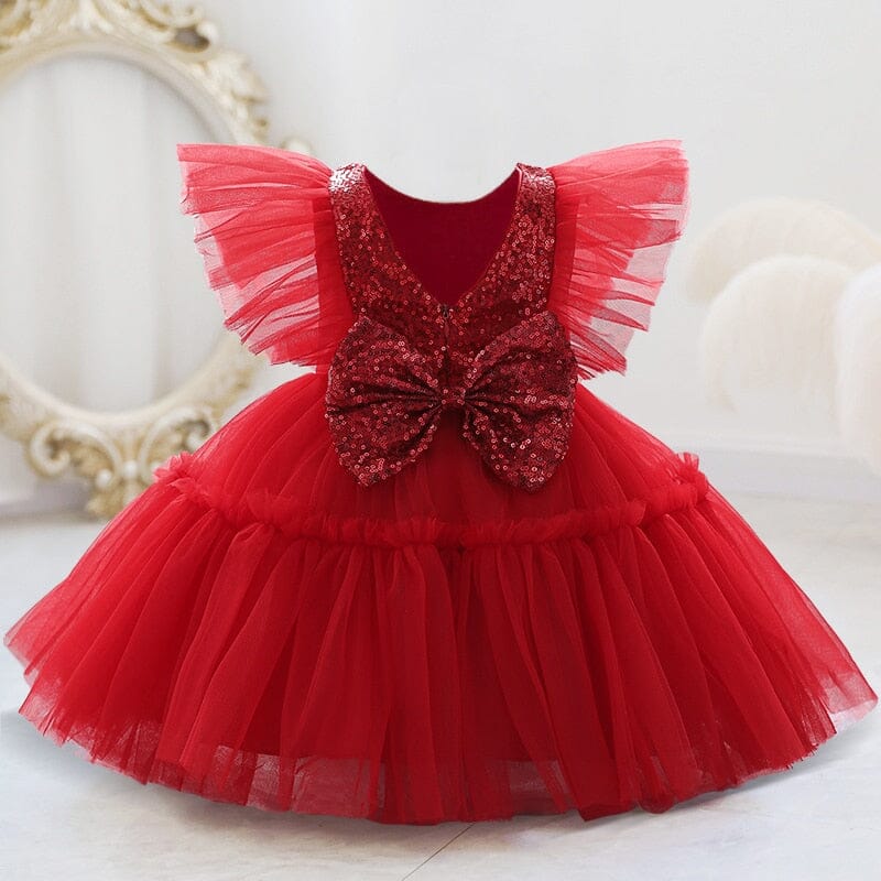 Vestido Infantil Tul Lentejuelas