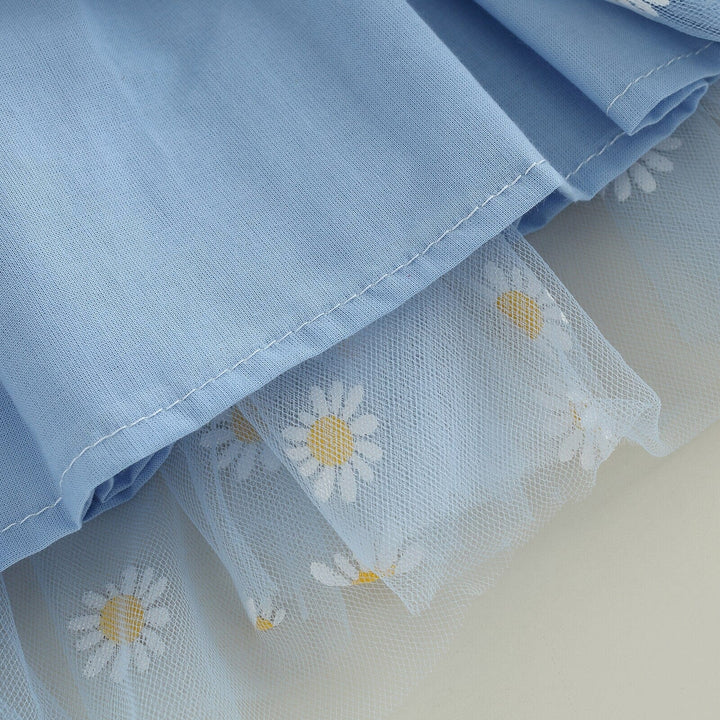 Vestido Infantil Tul Margaritas