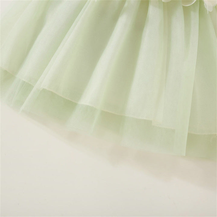 Vestido Infantil Flores y Tul