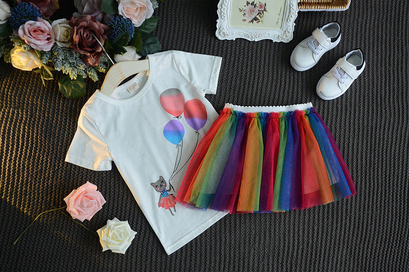 Set de Globos Arco Iris Infantil Niña