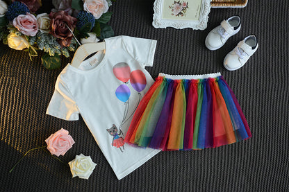 Set de Globos Arco Iris Infantil Niña