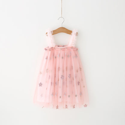 Vestido Infantil Tul Estrellas