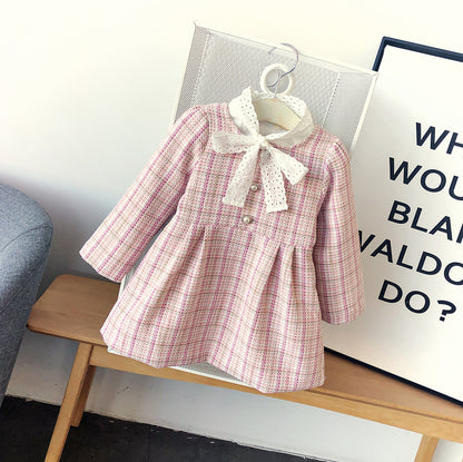 Vestido Infantil Lazo Tweed