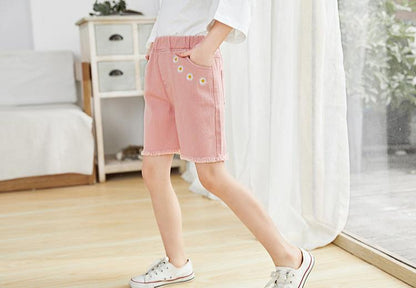 Pantalones cortos para niños Jeans Florzinhas