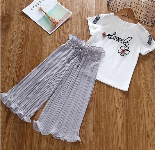 Conjunto Infantil Florzinha + Pantalón