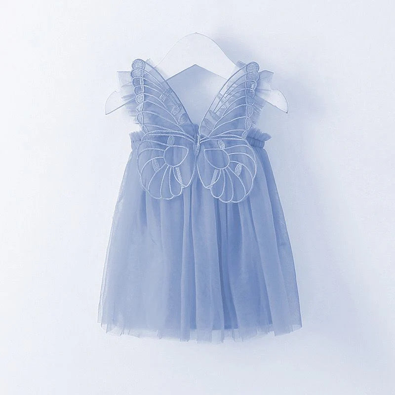 Vestido Infantil de Tul con Alas