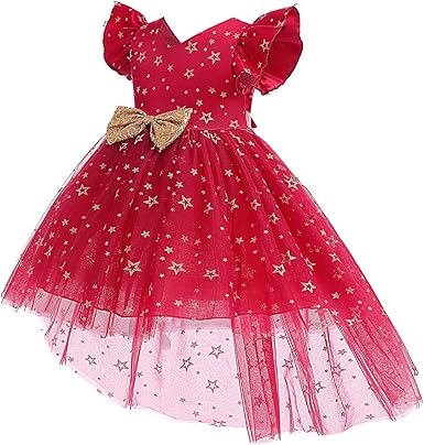 Vestido de Fiesta Infantil Etrelinha Rojo
